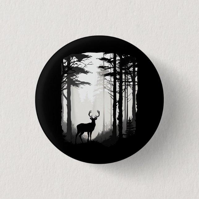 Deer Forest Wildlife Button (Front)