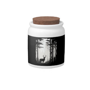 Deer Forest Wildlife Candy Jar