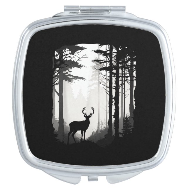 Deer Forest Wildlife Compact Mirror (Front)