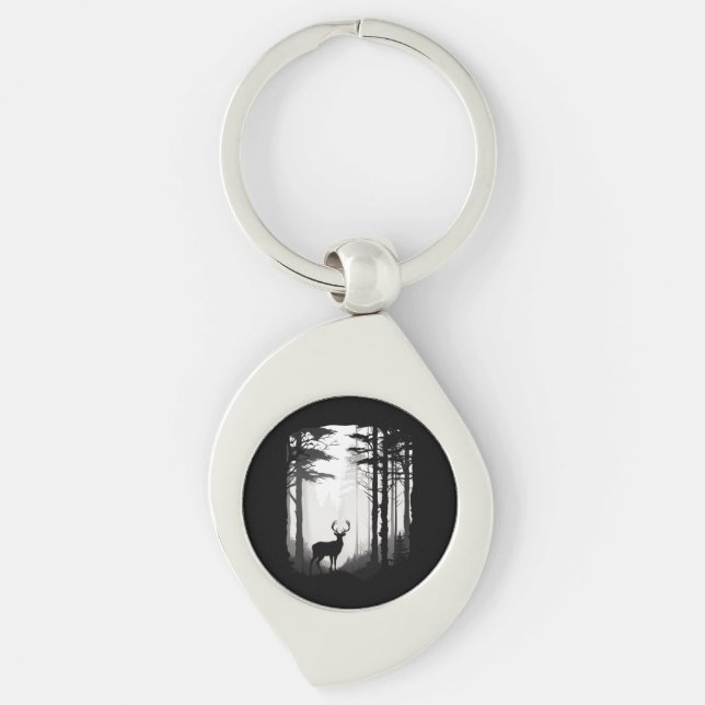 Deer Forest Wildlife Keychain (Front)