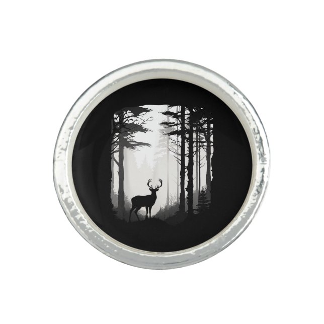 Deer Forest Wildlife Ring (Front)