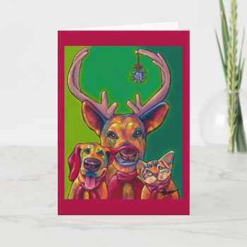 Deer Friends Holiday Card By Ron Burns by RonBurnsHoliday at Zazzle