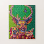 Deer Friends Holiday Puzzle By Ron Burns at Zazzle