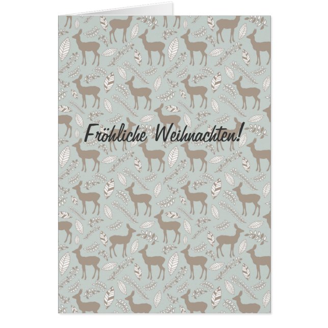 Deer, Fröhliche Weihnachten! Cards (Front)