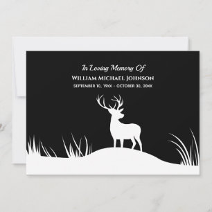 Deer Funeral Memorial In Loving Memory Remembrance Invitation