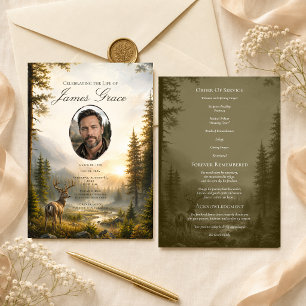Deer Funeral Program for Man Order of Service
