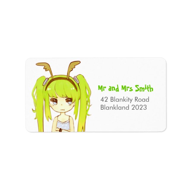 Deer Girl Address Label (Front)