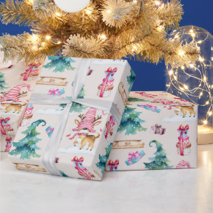 Deer Gnome Christmas Wrapping Paper