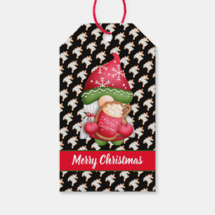 Deer Gnome Customize Color and Text Gift Tags
