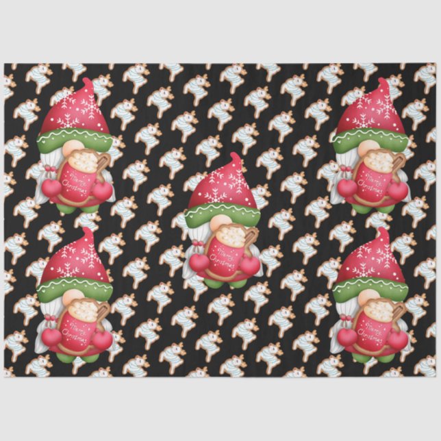 Deer Gnome Customize Color Tissue Paper (Front)
