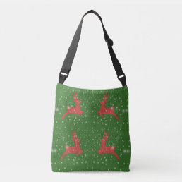 Deer Green Custom All-Over-Print Cross Body Bag