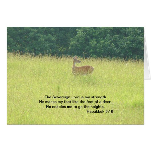 Deer: Habakkuk 3:19 Cards (Front Horizontal)