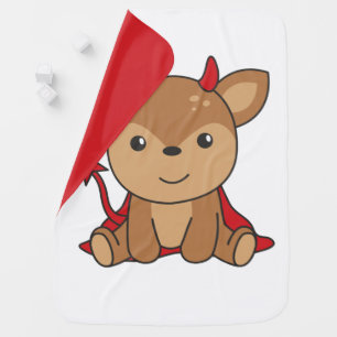 Deer Halloween Cute Devil Witch Costume Baby Blank Blanket