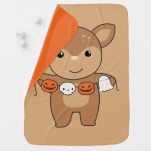 Deer Happy Halloween Pumpkin Bat Costume Baby Blan Blanket