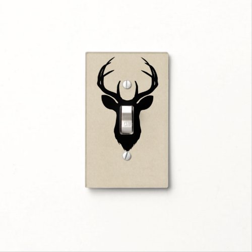 Deer Head Antlers Rustic Country Modern Country Light Switch Cover