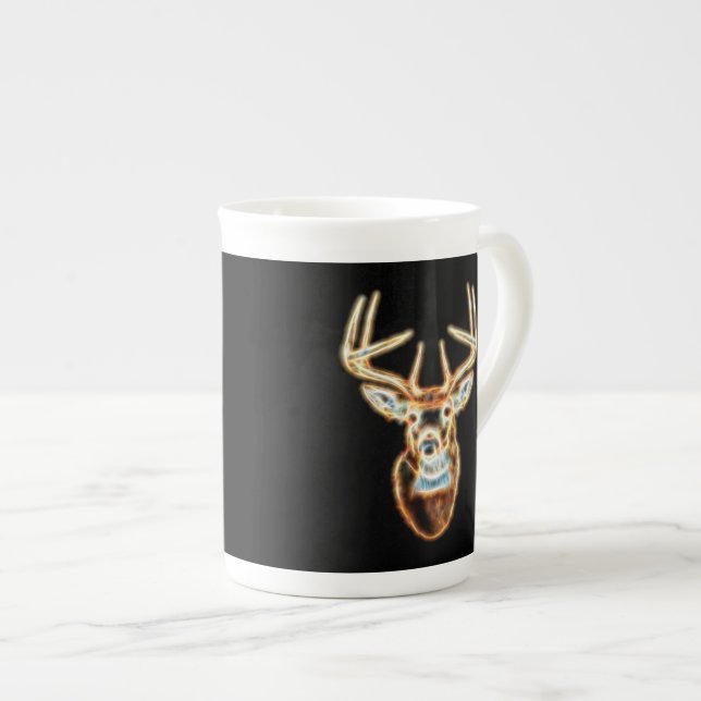 Deer Head digital Energy Spirit Bone China Mug (Front Right)