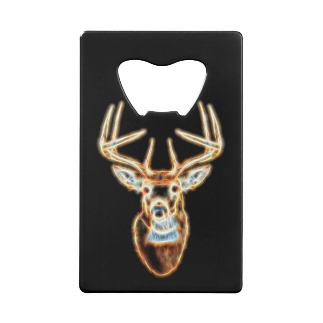 Deer Head digital Energy Spirit Credit Card Bottle Opener (Front)