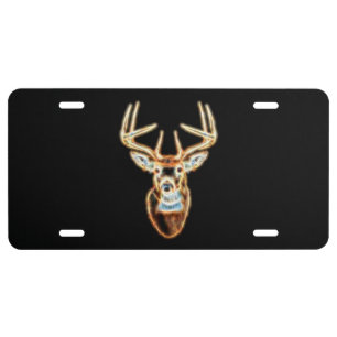Deer Head Energy Spirit designs License Plate