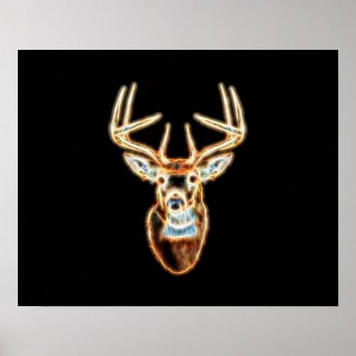 Deer Head Energy Spirit designs Poster