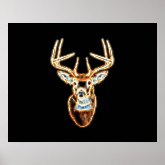 Deer Head Energy Spirit designs Poster (Front)