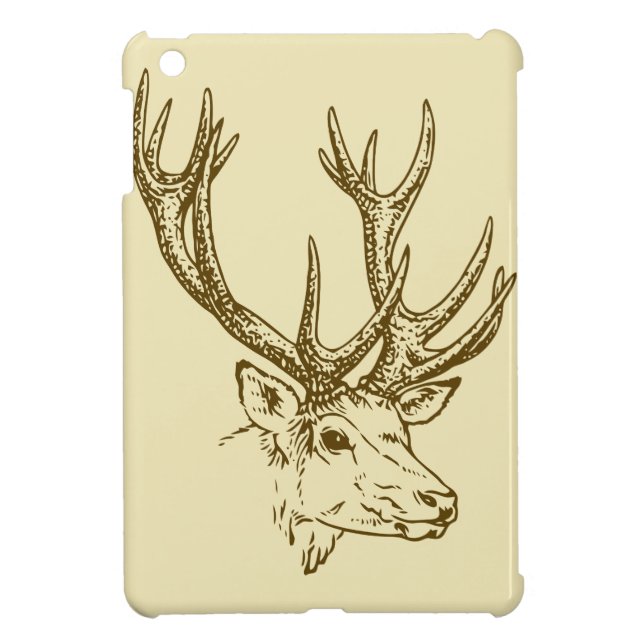 Deer Head Illustration Graphic Case For The iPad Mini (Back)