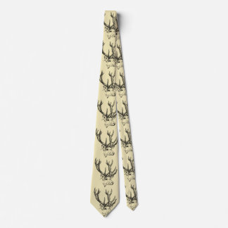Deer Head Illustration Graphic Neck Tie