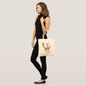 Deer Head Illustration Graphic Tote Bag (Front (Model))