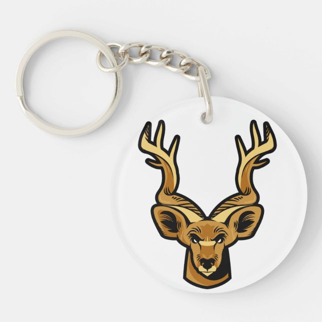 Deer Head Keychain  (Front)