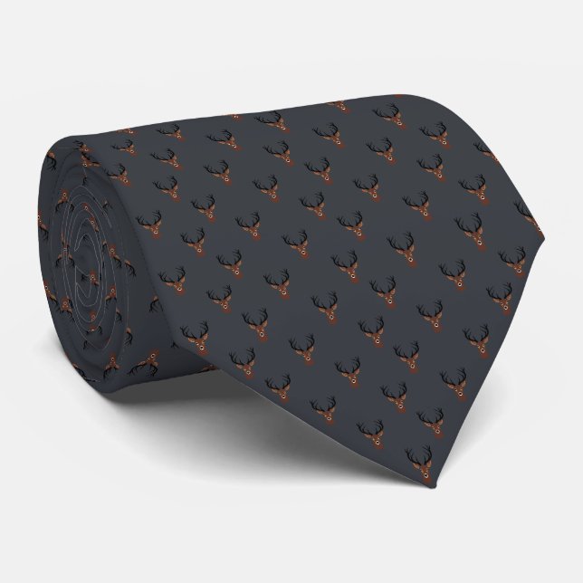 Deer Head Neck Tie (Rolled)