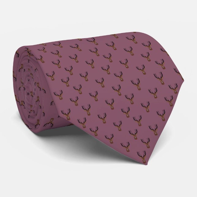 Deer Head Neck Tie (Rolled)