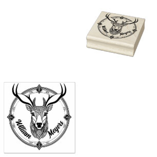 deer head rubber stamp