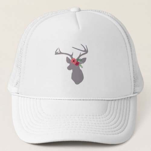 Deer Head Silhouette Trucker Hat
