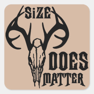 Deer Head Skull Size Does Matter Square Sticker