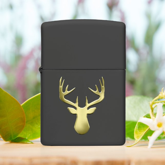 Deer Head Zippo Lighter (On Table)