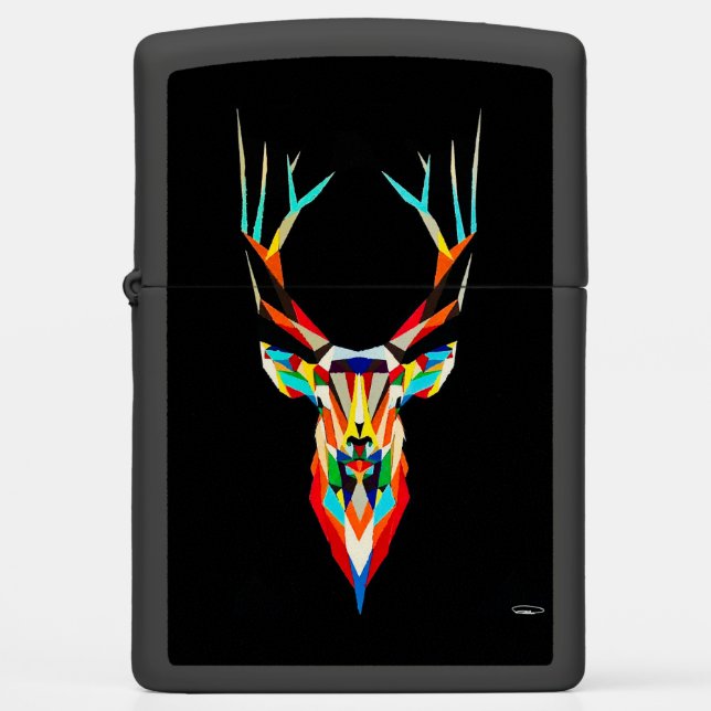 Deer Head Zippo Pocket Lighter (Front)