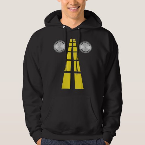 Deer Headlights With Road Markings Couples Costume Hoodie