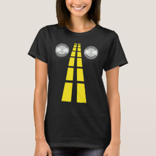 Deer Headlights With Road Markings Couples Costume T-Shirt