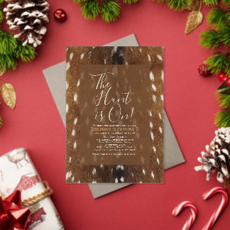 Deer Hide Print Ivitation Acrylic Invitations