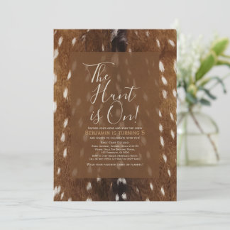 Deer Hide Print Ivitation Invitation