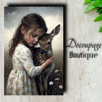 Deer Hug Decoupage Tissue Paper