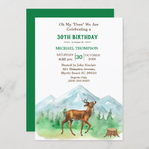 Deer Hunter Any Age Birthday Invitation