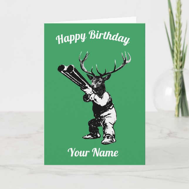 Deer Hunter Birthday Card (Front)