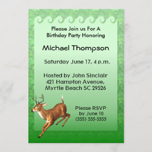 Deer Hunter Birthday Invitation