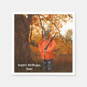 deer hunter birthday napkins