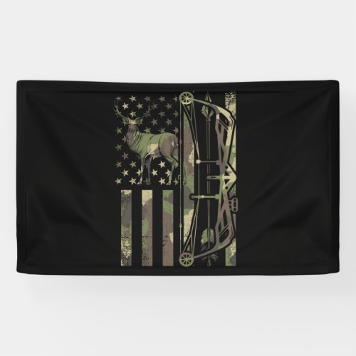 Deer hunter bow hunting banner