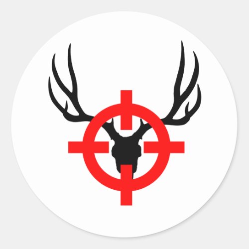 Deer Hunter _ Bullseye Classic Round Sticker
