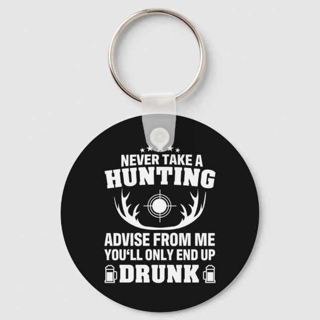 Deer Hunter Drinking Keychain (Front)