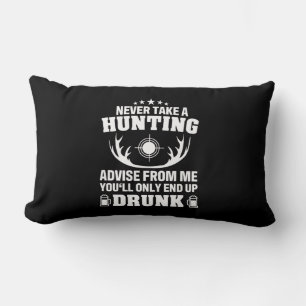 Deer Hunter Drinking Lumbar Pillow