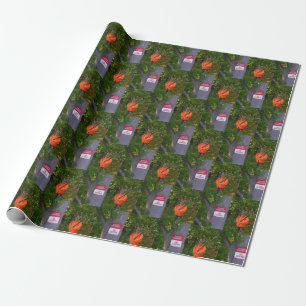 deer hunter in woods wrapping paper