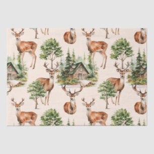 Deer Hunter Nature Rustic Holiday Christmas Tissue Paper